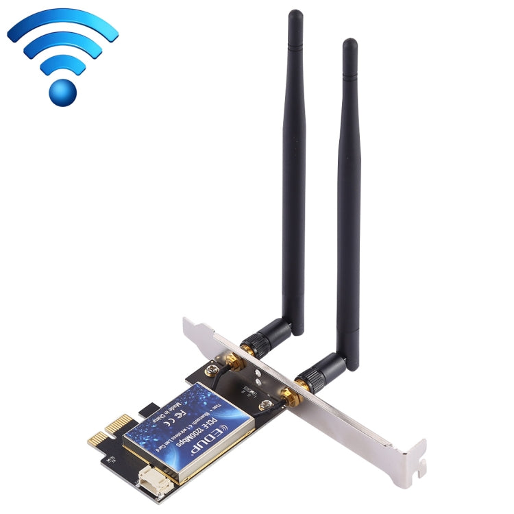 EDUP EP-9620 2 in 1 AC1200Mbps 2.4GHz & 5.8GHz Dual Band PCI-E 2 Antenna WiFi Adapter External Network Card + Bluetooth, EP-9620 1200Mbps (2 in 1) EDUP EP-9620 2 in 1 AC1200Mbps 2.4GHz & 5.8GHz Dual Band PCI-E 2 Antenna WiFi Adapter External Network Card + Bluetooth, EP-9620 1200Mbps (2 in 1)